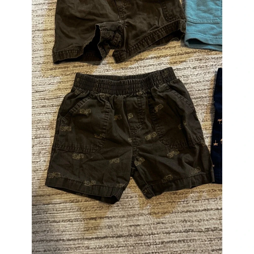 Bundle 4 Carters OshKosh Disney Wonder Kids Boys Shorts Size 12M Navy Teal Brown